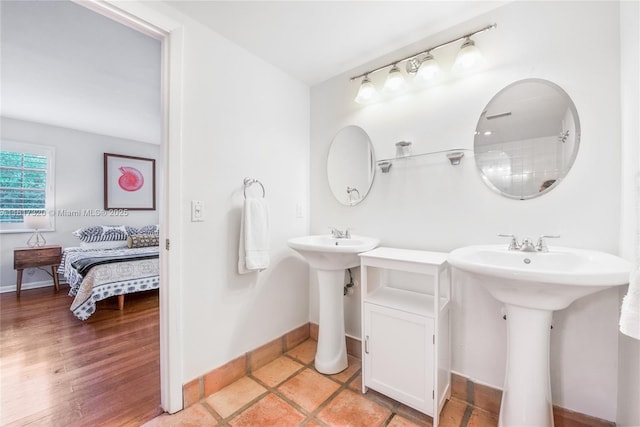 bathroom with double sink