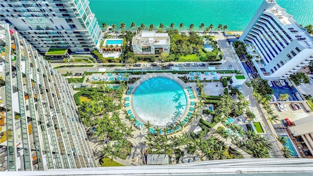 480 NE 31st St Unit 2407, Miami, FL 33137 - bird's eye view featuring a water view