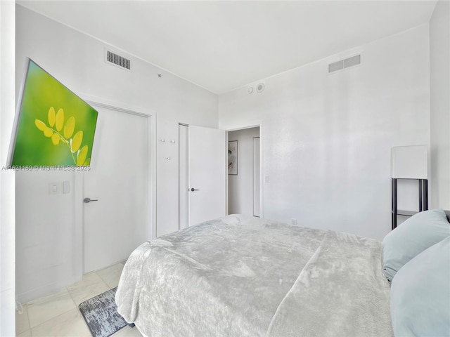 view of tiled bedroom