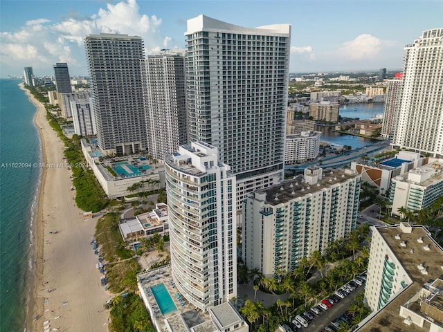 city view with a water view and a beach view