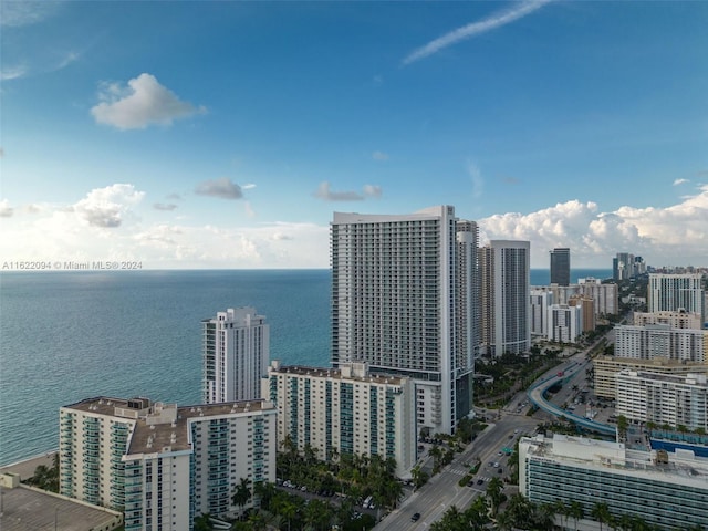 property's view of city with a water view