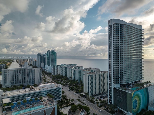 city view featuring a water view