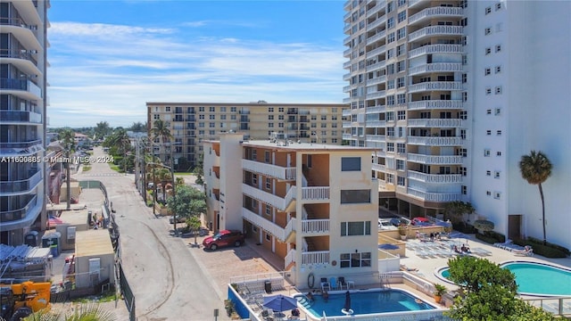 exterior space featuring a community pool