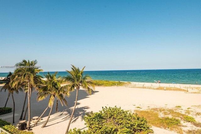 water view featuring a beach view