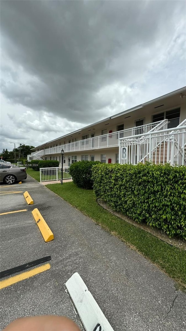 view of parking / parking lot