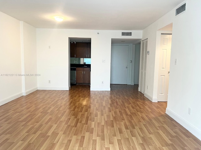 interior space featuring light hardwood / wood-style floors