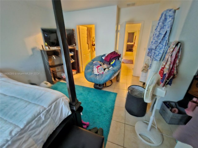 view of tiled bedroom