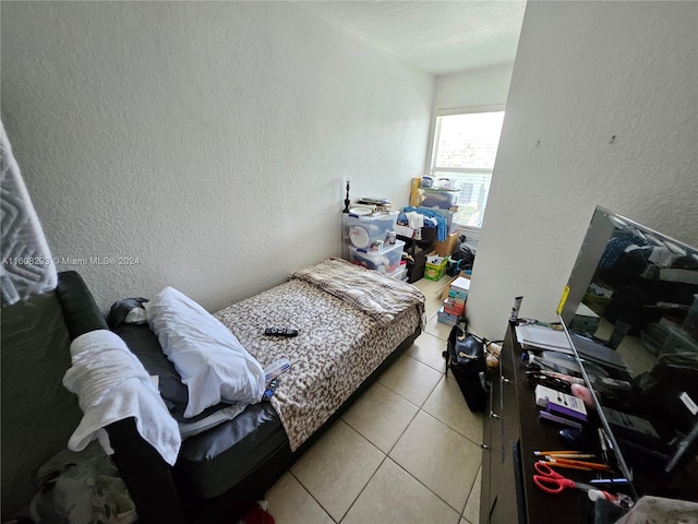 view of tiled bedroom