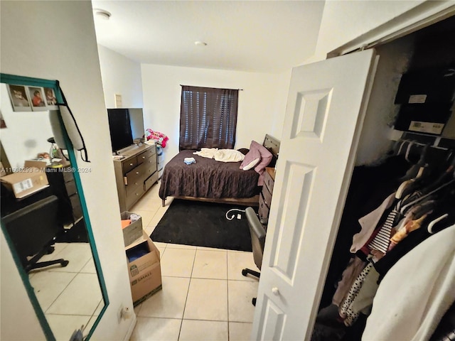 view of tiled bedroom