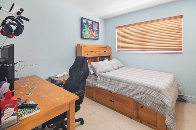 view of tiled bedroom