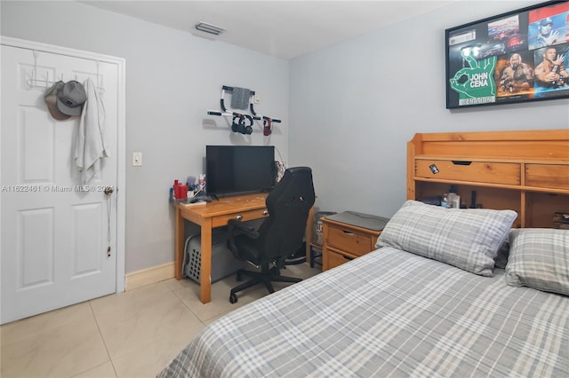 view of tiled bedroom