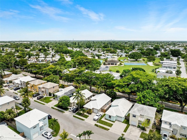 aerial view with a residential view