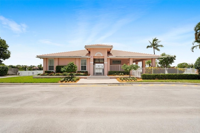 view of mediterranean / spanish house