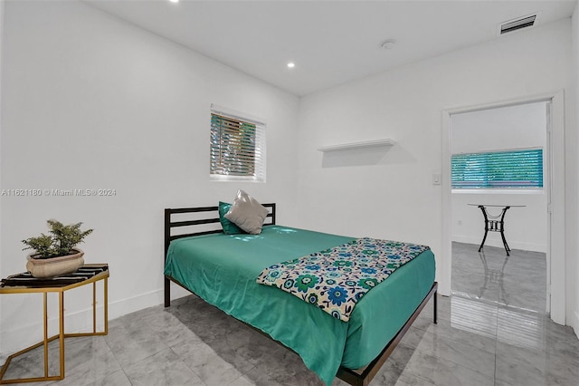 view of tiled bedroom