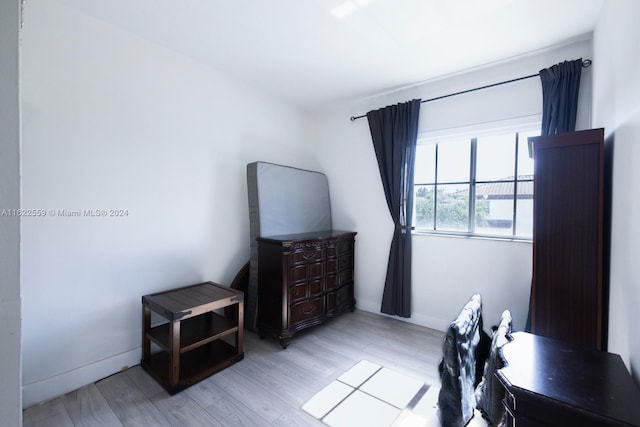 home office featuring light hardwood / wood-style flooring