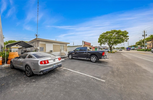 view of parking / parking lot