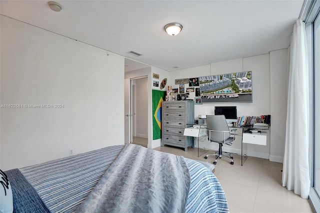 view of tiled bedroom