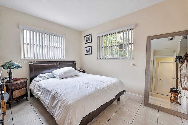 view of tiled bedroom