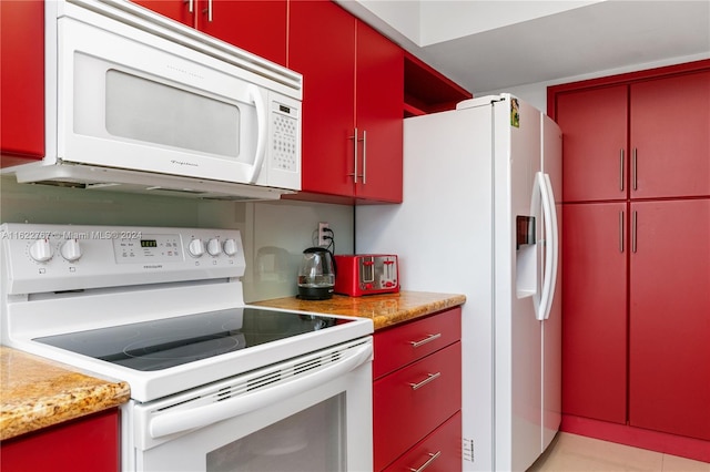 kitchen featuring white appliances