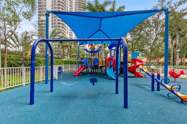 view of play area