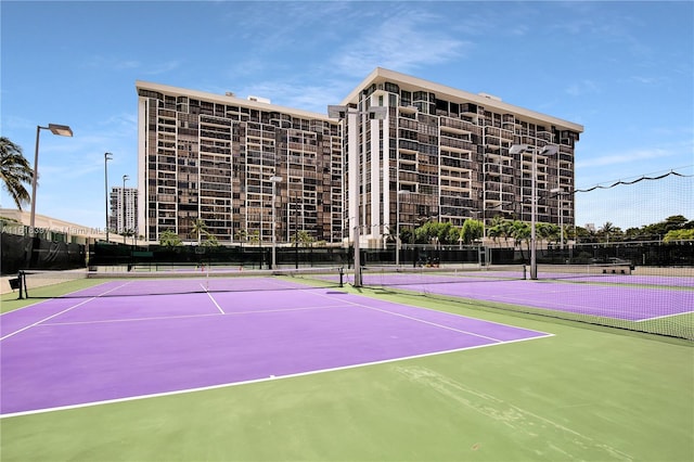 view of tennis court