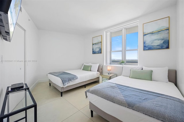 view of tiled bedroom