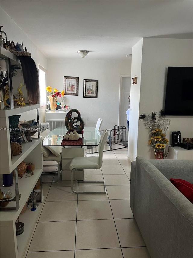 view of tiled dining area