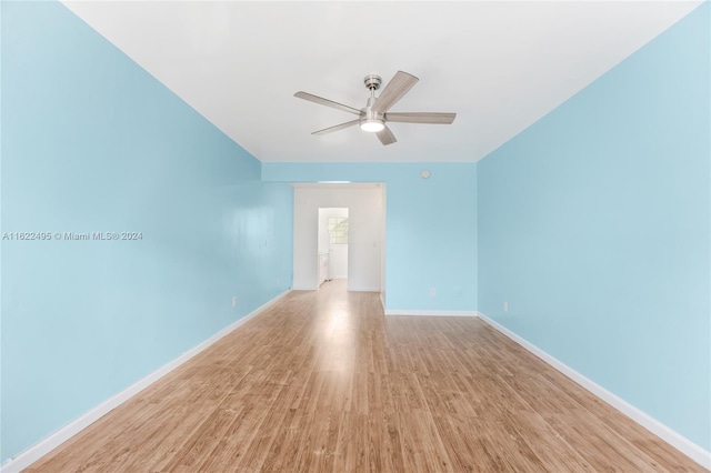 635 8th St Unit 205, Miami Beach, FL 33139 - empty room with a ceiling fan and wood finished floors