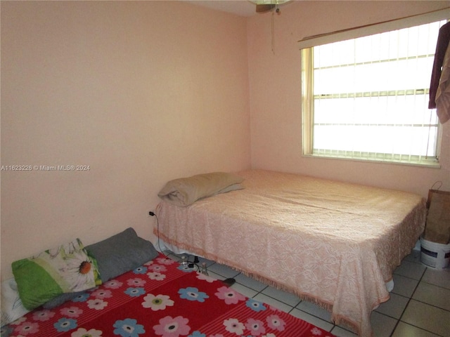 view of tiled bedroom