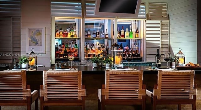 view of bar