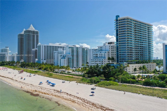 property's view of city with a view of the beach