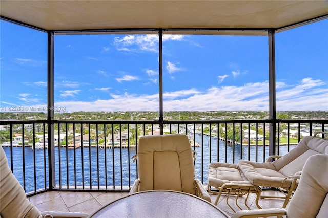 unfurnished sunroom featuring a wealth of natural light