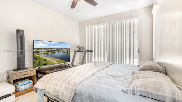 bedroom with ceiling fan