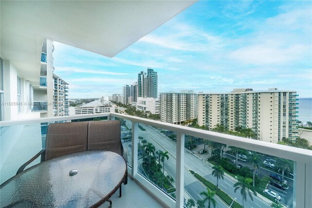 3800 S Ocean Dr Unit 1512A, Hollywood, FL 33019 - balcony featuring a view of city
