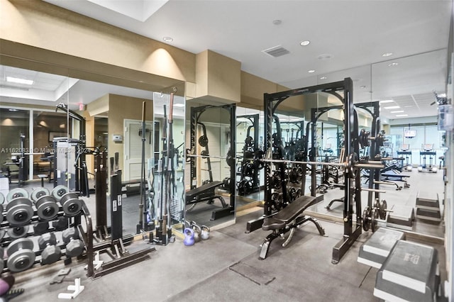 view of workout area