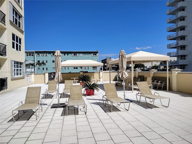 1501 S Ocean Dr Unit 201, Hollywood, FL 33019 - view of patio featuring a gazebo