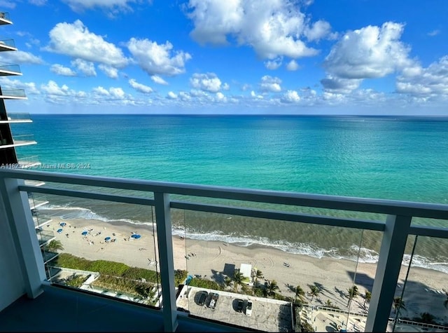 property view of water with a view of the beach