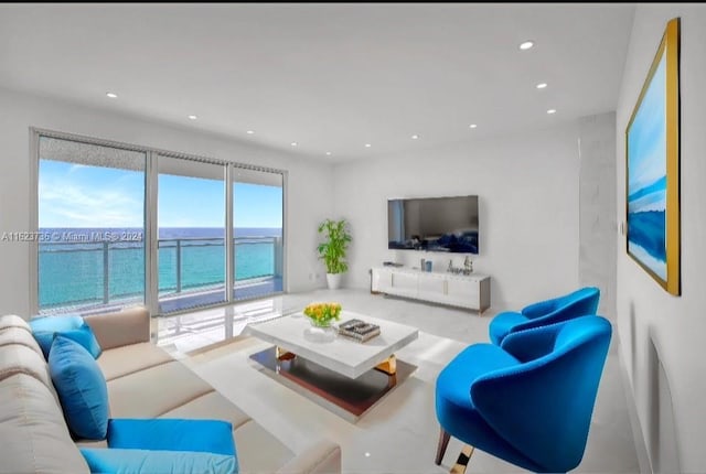 2030 S Ocean Dr Unit 2220, Hallandale Beach, FL 33009 - living room featuring recessed lighting
