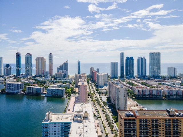 view of city featuring a water view