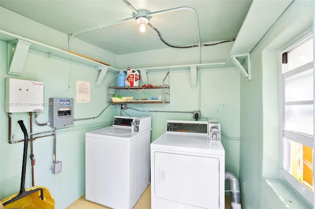 1310 15th St, Miami Beach, FL 33139 - shared laundry featuring electric panel and washer and dryer