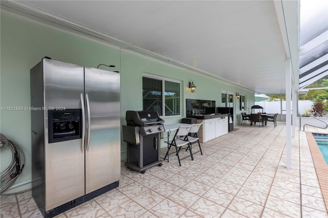 view of patio featuring area for grilling