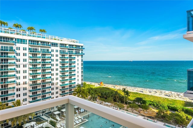 water view with a beach view