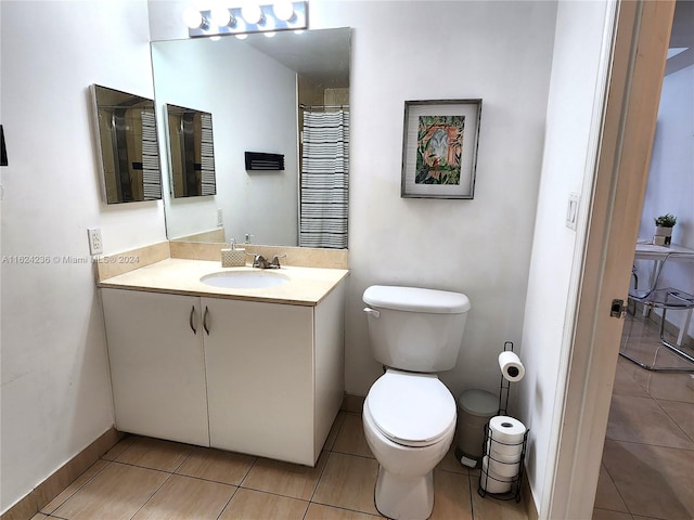 1750 N Bayshore Dr Unit 1204, Miami, FL 33132 - bathroom with toilet, vanity, and tile patterned floors