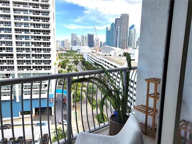 1750 N Bayshore Dr Unit 1204, Miami, FL 33132 - balcony featuring a skyline view