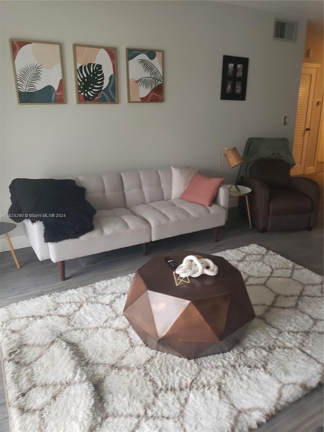 living room featuring hardwood / wood-style flooring