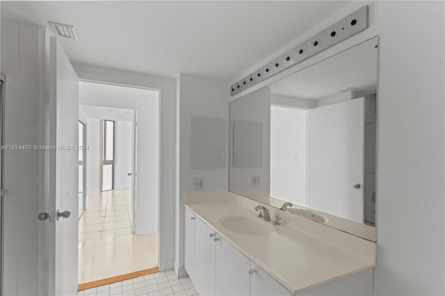 20185 E Country Club Dr Unit 502, Aventura, FL 33180 - bathroom with visible vents, vanity, and tile patterned flooring