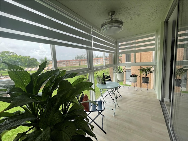 view of sunroom