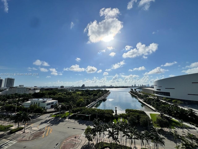 view of water feature