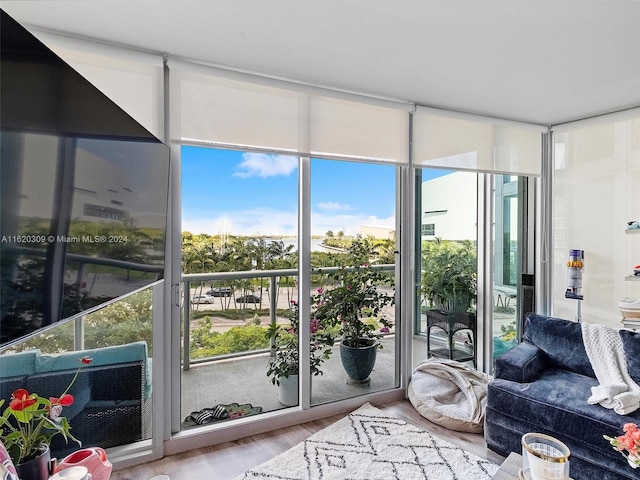 view of sunroom