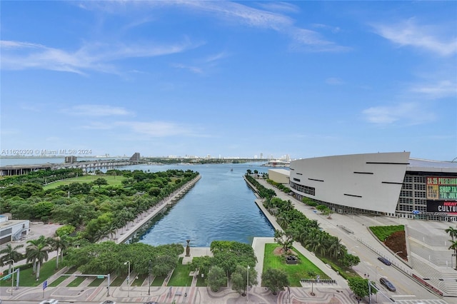 view of water feature